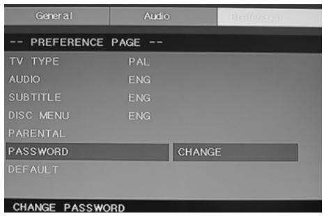 LENCO DVT-229 - Password change; - 1