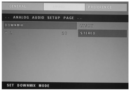 LENCO DVT-229 - ANALOG AUDIO SETUP PAGE (PÁGINA DE CONFIGURación DE AUDIO ANALOGICO) - 2