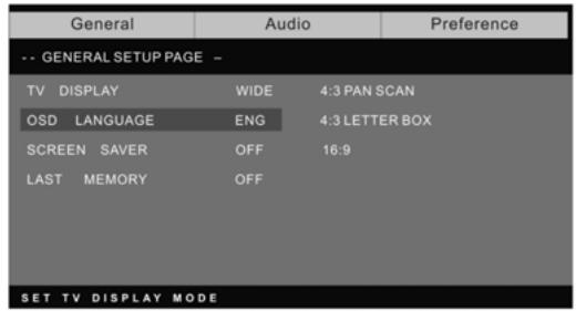 LENCO DVT-229 - On Screen Display (OSD) Language: - 1