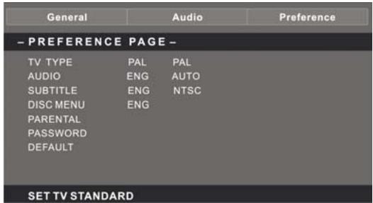 LENCO DVT-229 - Preference page - 1
