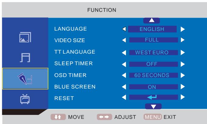 LENCO DVT-2422 - MÉNÜ FUNCTION (FUNCIón) - 1