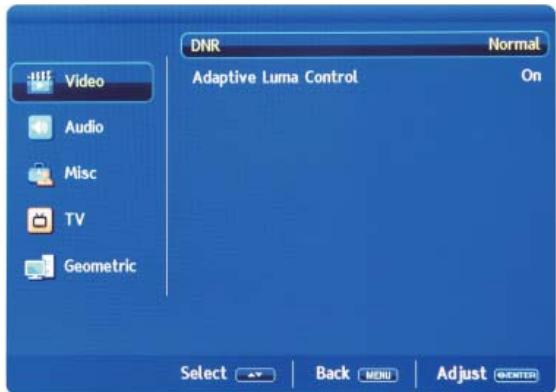 LENCO DVT-2622B - Menu video - 2