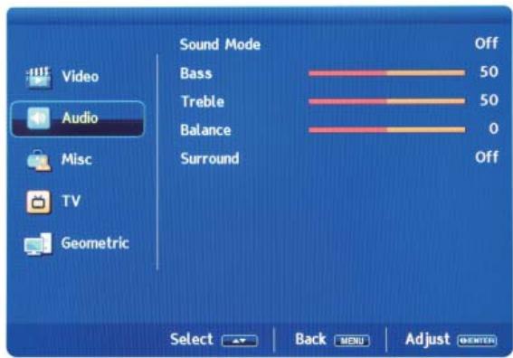 LENCO DVT-2622B - Menu audio - 1