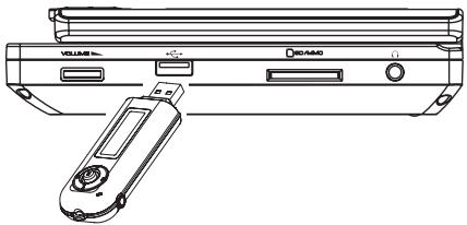 LENCO MES-224 - Insertion de cartes USB/SD/MMC - 1