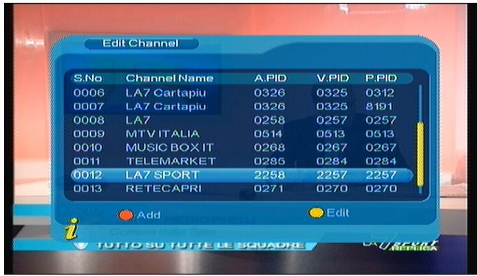 LENCO TFT-1021 - Edit Channels - 1