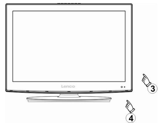 LENCO TFT-195 - Branchement de l'antenne et mise sous tension - 2