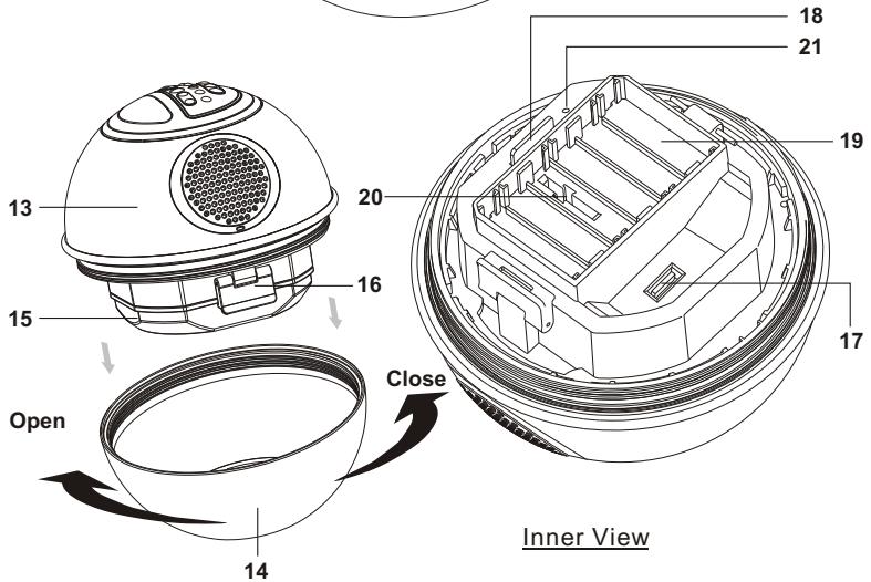 LENCO WATER PROOF SPHERICAL USB - Installation du lecteur flash USB et de la carte sd/mmc - 2