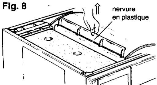 ZANKER THKE5000 - Retirer la nervure en plastique (montage sous plan). - 1