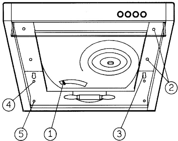ZANKER ZKD4050S - Fixation de la hotte au mur - 1