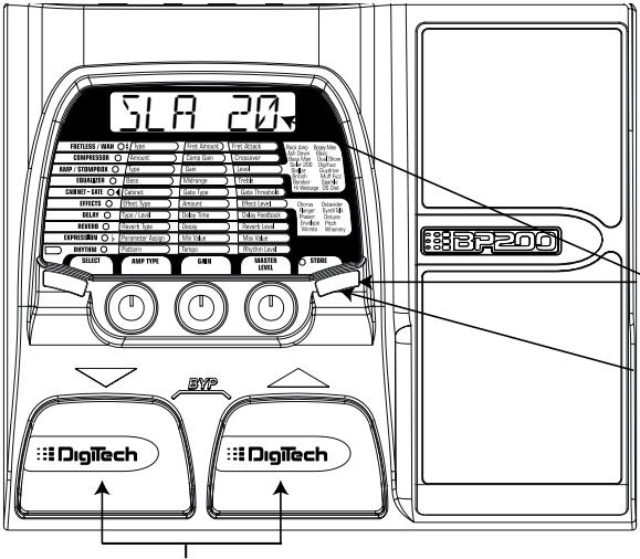 DIGITECH BP200 - Mode de sauvegarde - 1