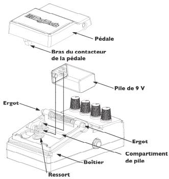 DIGITECH DF7 - Schéma de remplacement de la pile - 1
