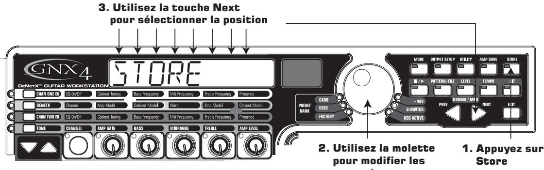 DIGITECH GNX4 - Sauvegarde du preset - 1