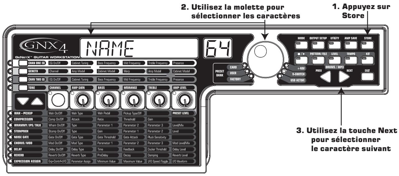 DIGITECH GNX4 - Sauvegarde d'un preset - 1