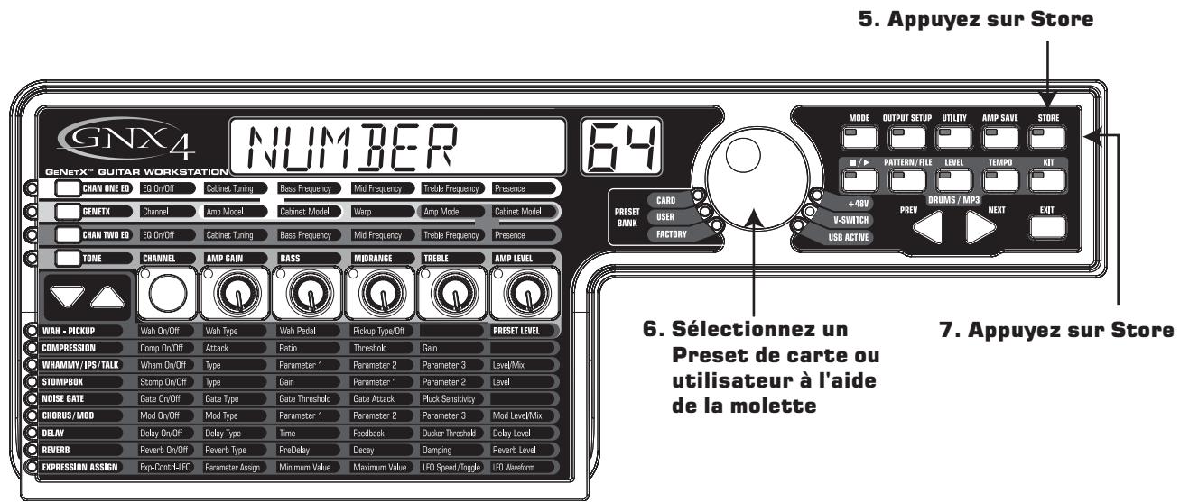 DIGITECH GNX4 - Sauvegarde d'un preset - 2