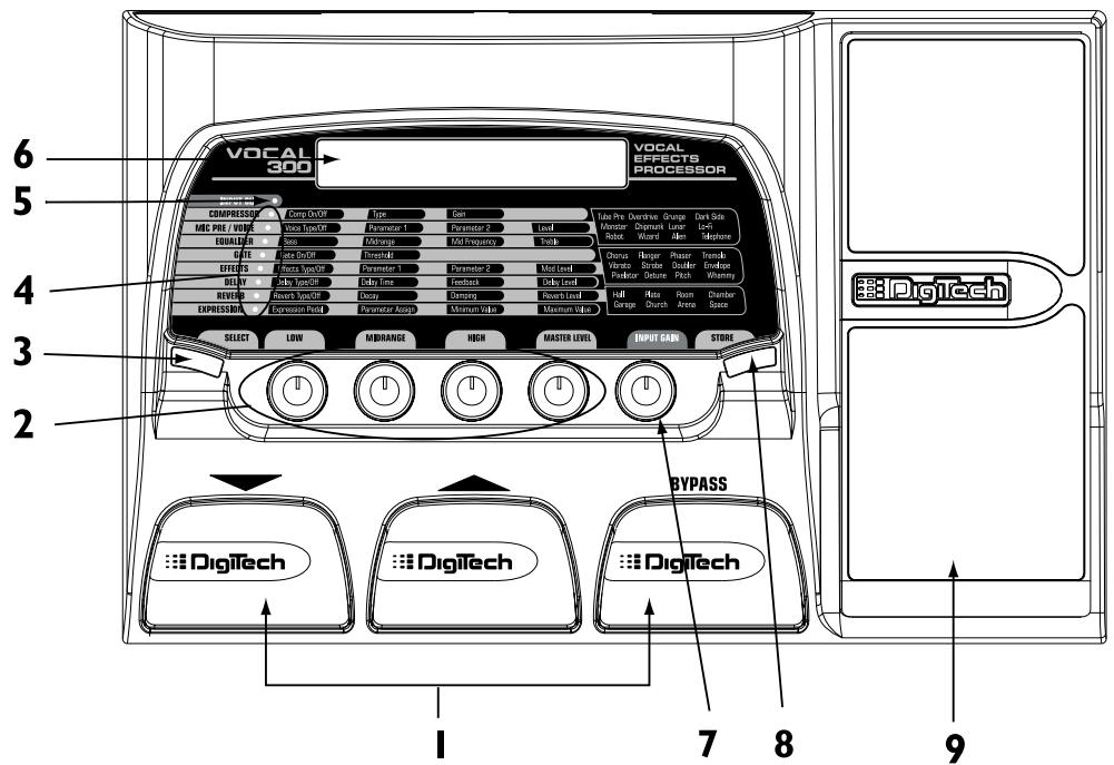 DIGITECH VOCAL 300 - Face supérieure - 1