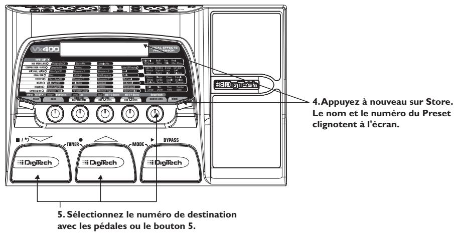 DIGITECH VX400 - Déciation de Presets - 2
