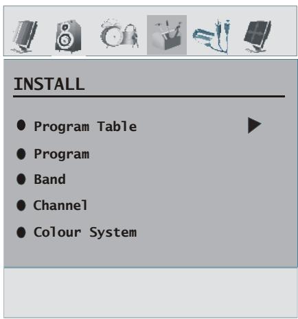 SABA S 32 TNV 08 - Install Menu - 1