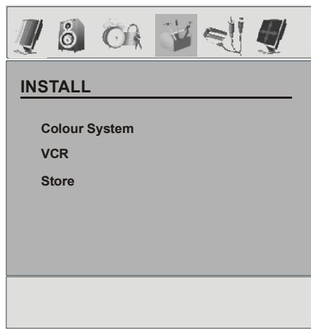 SABA S 32 TNV 08 - Install Menu in AV Modes - 1