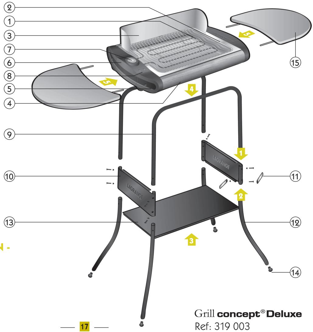 LAGRANGE GRILL CONCEPT - - EINSETZEN DER ABLAGEN - - 2