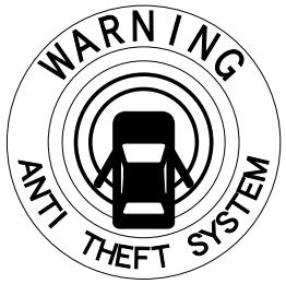 MAZDA 5 - Autocollants d'indication de système antivol - 1