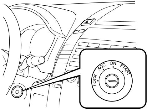 MAZDA 5 - Positions du contacteur d'allumage - 1