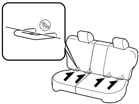 MAZDA 3 - Méthode d'installation d'un système de dispositif de sécurité pour enfants (Sièges arrêté côtés portières) - 1