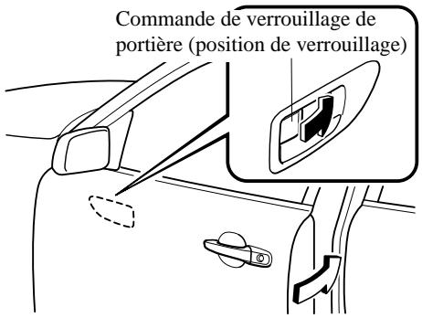 MAZDA 3 - Verrouillage, déverrouillage à l'aide de la commande intérieure de verrouillage - 2