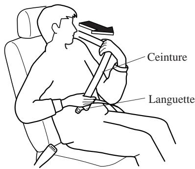 MAZDA 3 - Pour boucler la ceinture de sécurité - 1