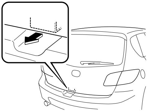MAZDA 3 - Ouverture et fermetre du hayon Ouverture du hayon - 1