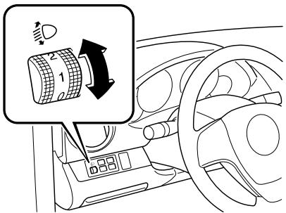 MAZDA 6 2008 - Reglage de hauteur des phares - 1