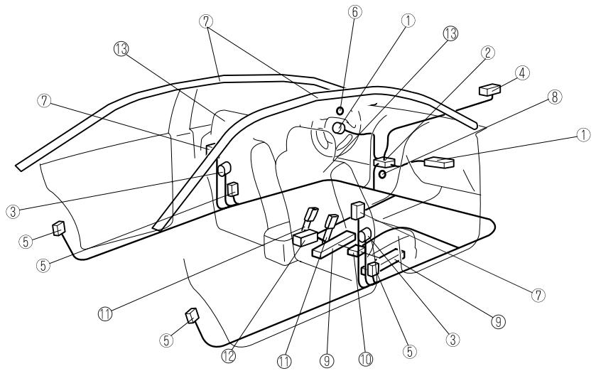 MAZDA 6 2008 - Composants du système de retenue supplémentaire - 1