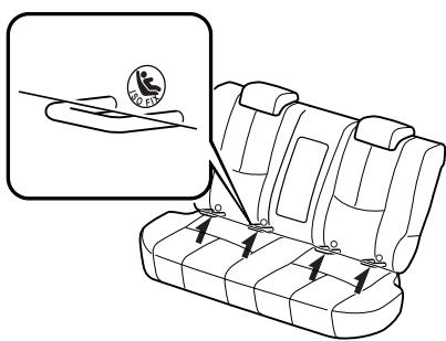 MAZDA 6 2008 - Méthode d'installation d'un système de dispositif de sécurité pour enfants de type LATCH (Sièges arrière côtés portières) - 1