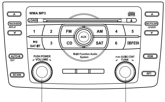 MAZDA 6 2008 - Commande d'alimentation/volume/tonalité - 1