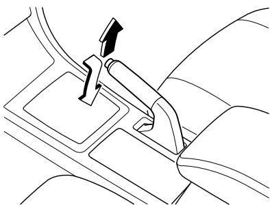 MAZDA 6 2008 - Pour relâcher le frein de stationnement - 1