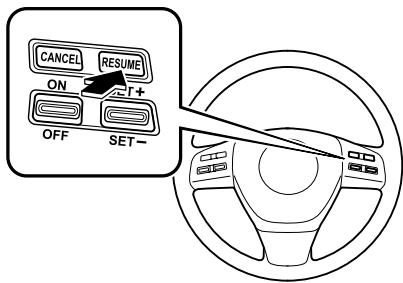 MAZDA 6 2008 - Pour rétablier la vitesse de croisière à une vitesse supérieure à 32 km/h (20 mi/h) - 1