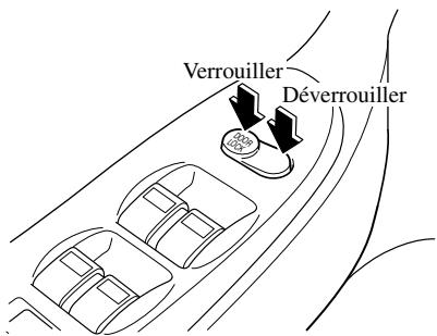 MAZDA 626 2001 - Verrouillage, déverrouillage à l'aide de l'interrupteur de verrouillage - 1