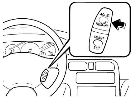MAZDA 626 2001 - Pour augmenter la vitesse de croisière - 1