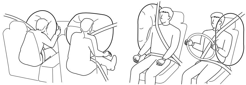 MAZDA 626 2001 - Explication du fonctionnement des coussins d'air - 1