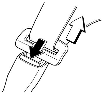 MAZDA 626 2001 - Pour détacher la ceinture de sécurité - 1