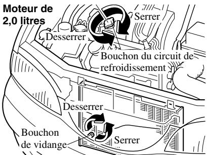 MAZDA 626 2001 - Retrait du bouchon du circuit de refroidissement: - 2
