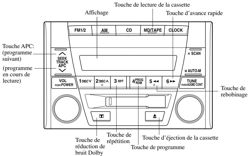 MAZDA 626 2001 - Utilisation du lecteur de cassettes - 1