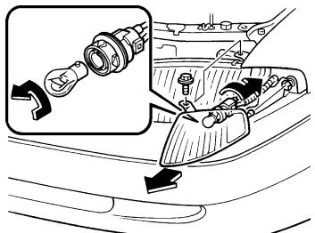 MAZDA 626 2001 - Remplacement des ampôules (Avant) - 1