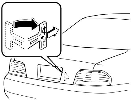 MAZDA 626 2001 - Ouverture du cofre de l'intérieur - 1
