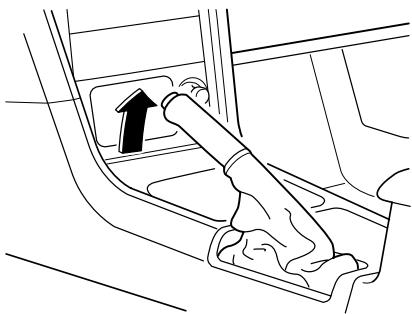 MAZDA 626 2001 - Application du frein de stationnement - 1