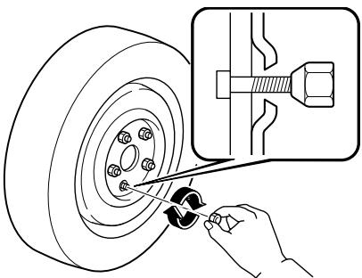 MAZDA 626 2001 - Installation de la roue de secours - 3