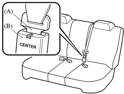 MAZDA 626 2001 - Ceinture de sécurité centrale arrière - 1