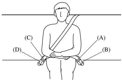 MAZDA 626 2001 - Pour boucler la ceinture de sécurité - 1