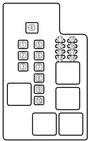 MAZDA 626 2001 - Porte-fusibles (Compartment moteur) - 1