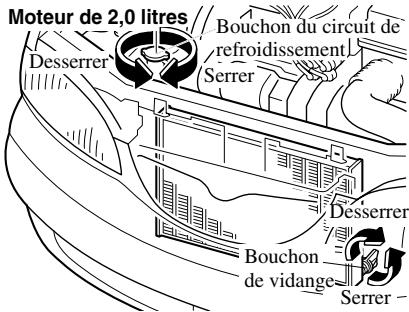 MAZDA 626 2001 - Retrait du bouchon du circuit de refroidissement: - 1