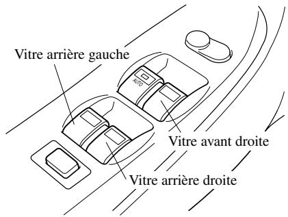 MAZDA 626 2001 - Fonctionnement des vitres électriques côtés passagers - 1